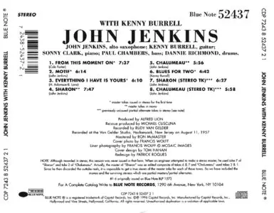 John Jenkins - John Jenkins and Kenny Burrell (1957) [Remastered 1996]