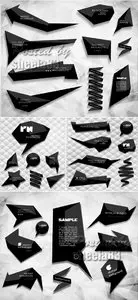 Modern Black Labels Vector