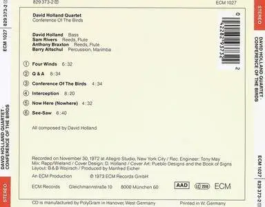 Dave Holland Quartet - Conference Of The Birds (1973) {ECM 1027}