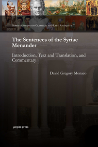 The Sentences of the Syriac Menander : Introduction, Text and Translation, and Commentary