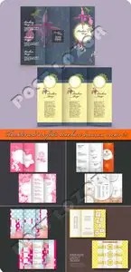 Booklet and tri-fold brochure business vector 25