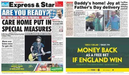 Express and Star Sandwell Edition – June 18, 2018