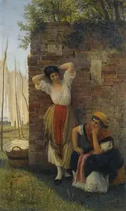 Italian painter Eugene von Blaas (1843-1932)