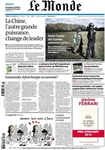 Le Monde et Le Monde des Livres du Vendredi 9 Novembre 2012