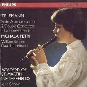 Michala Petri, Academy of St. Martin-In-The-Fields, Iona Brown - Telemann: Suite in A Minor, 2 Double Concertos (1982)