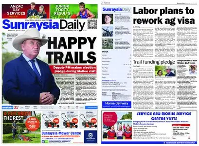 Sunraysia Daily – April 27, 2022