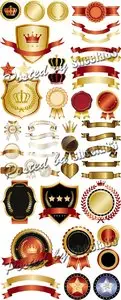 Emblems, Ribbons, Awards Vector