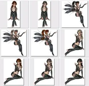 Photoshop's Templates (No layers included) - Faerie: Set 2