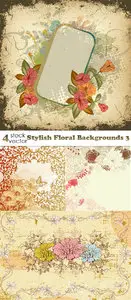 Vectors - Stylish Floral Backgrounds 3