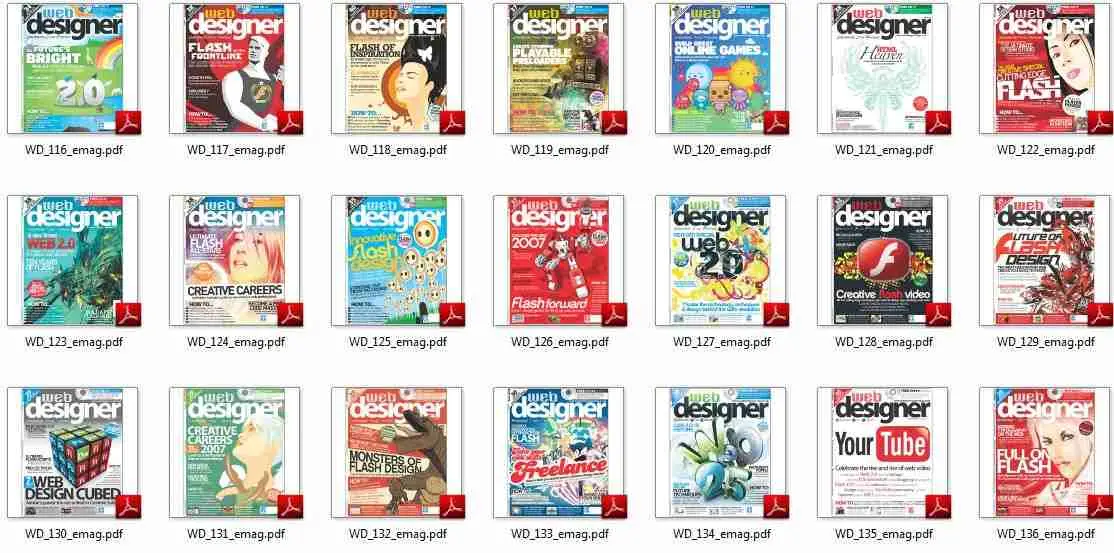 Web Designer Magazine (eMAG) issues 116-136 + working files