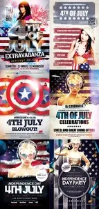 4th July 6 Flyer Templates Bundle