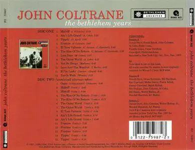 John Coltrane - The Bethlehem Years (2000) {Bethlehem Archives/Avenue Jazz/Rhino} **[RE-UP]**