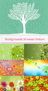 Vector Backgrounds Seasons Nature qBee