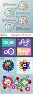 Vectors - Infographics with Gears 47