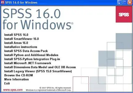SPSS for Windows v16.0.1 (Original CD)