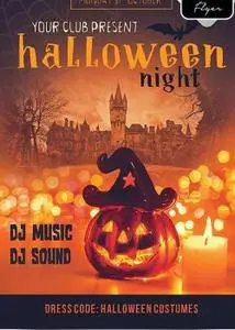 Halloween Night V11 Flyer PSD Template + Facebook Cover