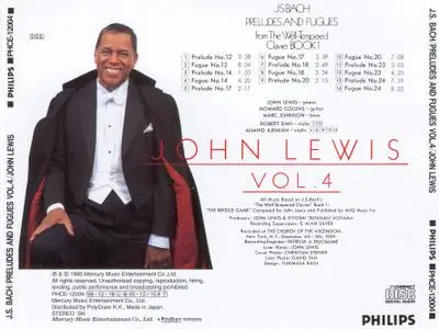 John Lewis - J.S.Bach - Preludes & Fugues from The Well-Tempered Clavier, Book 1 (1998) {4CD Set, Philips PHCE-12001~04}