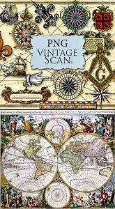 Old Maps & PNG Antique Maps Elements