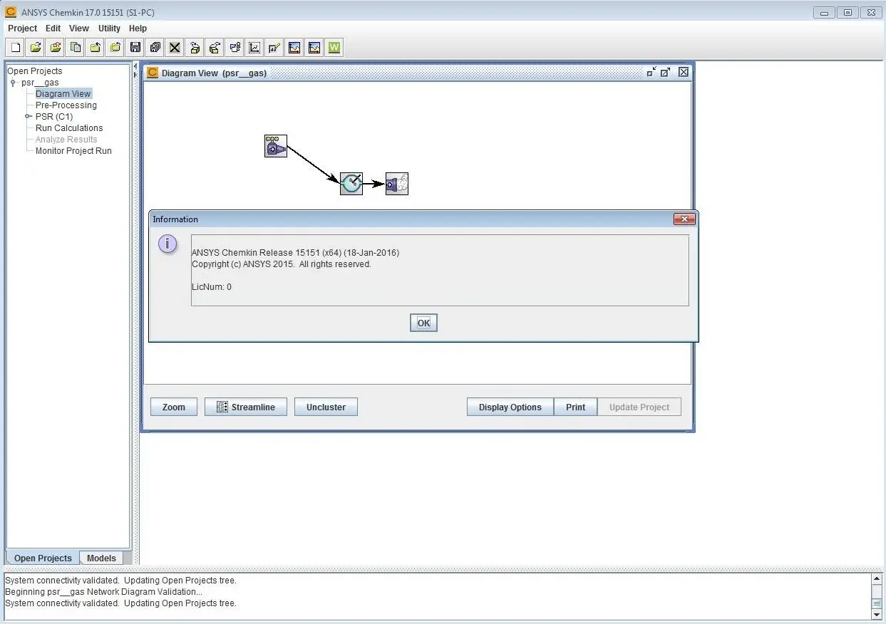 Open diagram. Ansys Chemkin. Ansys 17. Chemkin manual русский. Ansys установка.