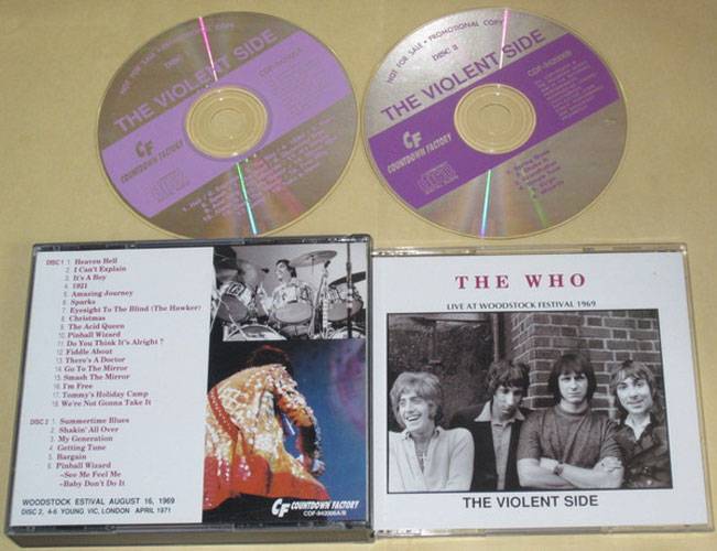 The Who - The Violent Side: Live At Woodstock Festival 1969 (2CD) (1994 ...