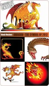 Dragon - the symbol of 2012 - Stock Vector