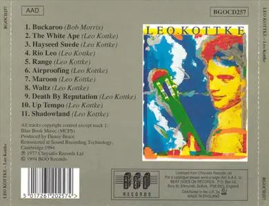 Leo Kottke - Leo Kottke (1977) {Chrysalis--BGO Records BGOCD257 rel 1994}