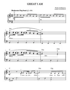 Great I Am - Jared Anderson, Phillips, Craig, & Dean (Easy Piano)
