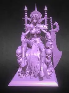 Killer Woman Death God Sculpture