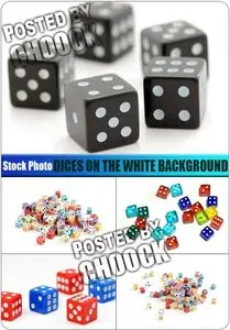 Stock Photo: Dices on the white background