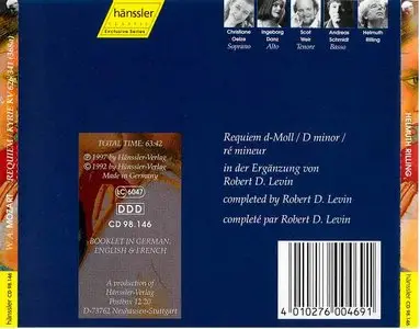 Mozart: Requiem / Helmuth Rilling, Stuttgart Bach Collegium, Gachinger Kantorei Stuttgart (2000)