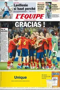 L'Equipe Edition du Lundi 2 Juillet 2012