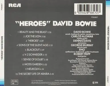 David Bowie - "Heroes" (1977) {1984, Germany 1st Press}