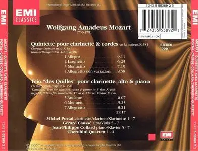 Michel Portal, Cherubini-Quartett - Mozart: Quintette avec Clarinette, K.581, Trio "des Quilles", K.498 (1995)