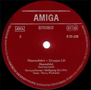 Lift - Meeresfahrt (Amiga 8 55 638) (GDR 1979) (Vinyl 24-96 & 16-44.1)