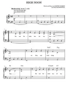 High Noon (Do Not Forsake Me) - Dimitri Tiomkin (Easy Piano)