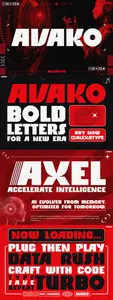 Modern Techno Font - Avako JWPZCSD