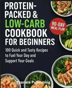 Protein Packed & Low Carb Cookbook for Beginners: 100 Quick and Tasty Recipes to Fuel Your Day and Support Your Goals