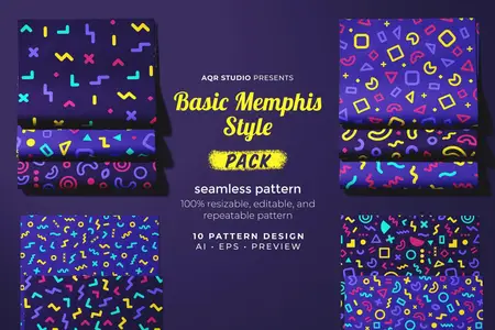 EE - Basic Memphis Style  Seamless Pattern CR7CBJH