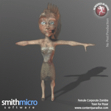 Toon Female Corporate Zombie
