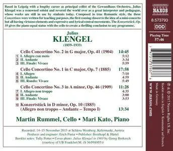 Martin Rummel & Mari Kato - Klengel: Complete Concertinos for Cello & Piano (2017)