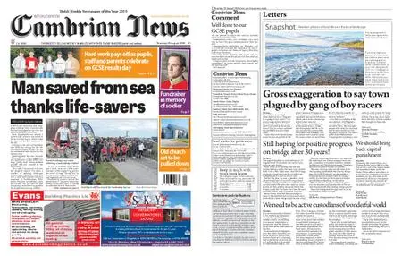 Cambrian News Arfon & Dwyfor – 30 August 2019