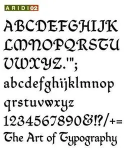 Aridi Designer Fonts (ISO)