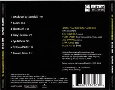 The Cannonball Adderley Sextet - In New York (1962) {2008 Riverside} [Keepnews Collection Complete Series] (Item #18of27)