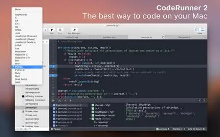CodeRunner 2.3 Mac OS X