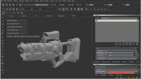 Digital Tutors - Texturing a Low Polygon Sci-Fi Weapon in MARI