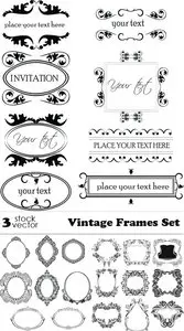 Vectors - Vintage Frames Set