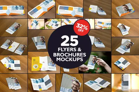 CreativeMarket - The Flyers & Brochures Mockup Bundle
