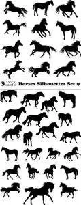 Vectors - Horses Silhouettes Set 9