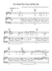 (I've Had) The Time Of My Life - Bill Medley, Jennifer Warnes (Piano-Vocal-Guitar (Piano Accompaniment))