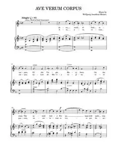 Ave verum - Wolfgang Amadeus Mozart (Piano-Vocal-Guitar)